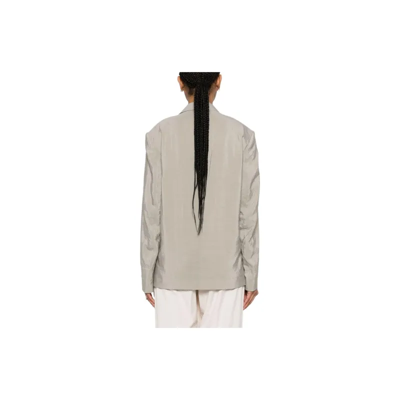 Lemaire Double breasted Crinkled Blazer-4