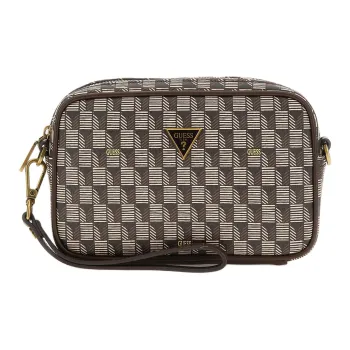 GUESS Polyurethane Makeup Bag Men's Chocolate