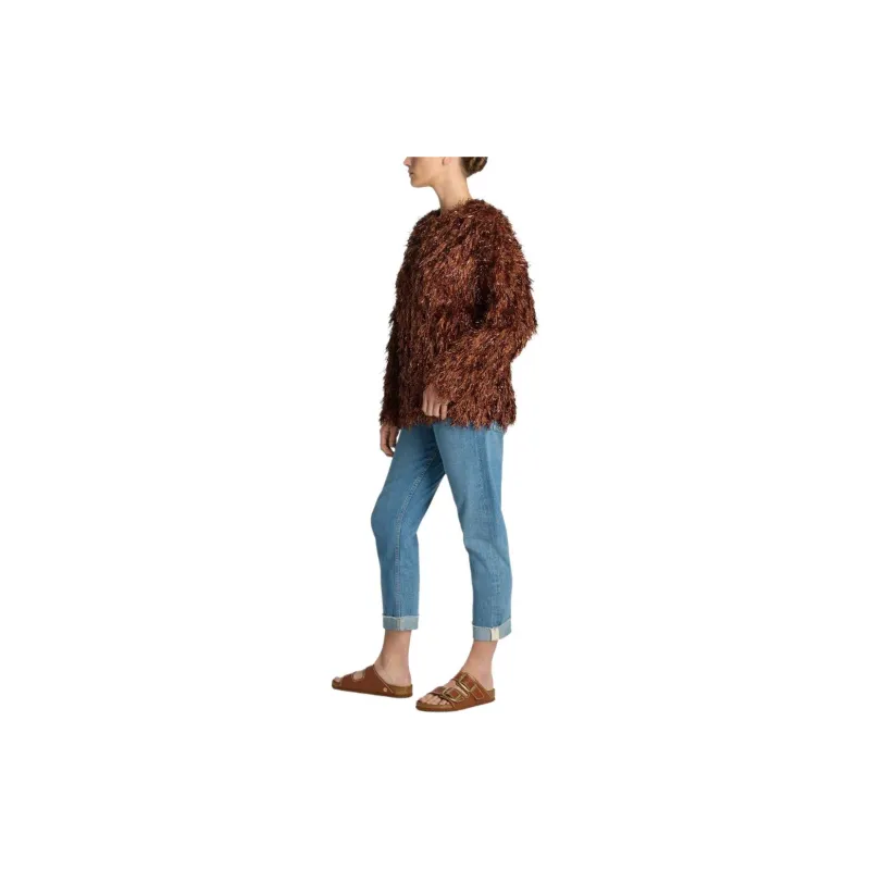 St. John Faux fur Metallic thread Jacket-3