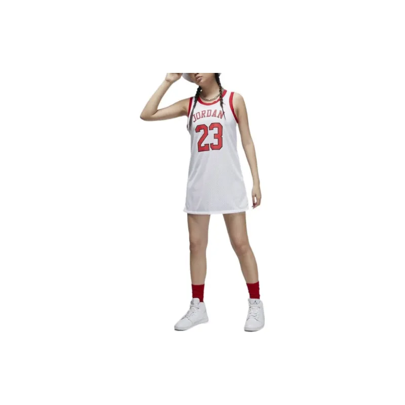 Jordan Women's Logo Print Sleeveless Dress White-2