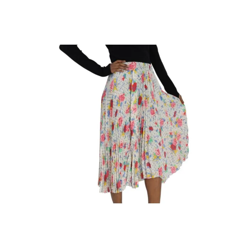 Balenciaga Pleated Kick Skirt 'Cream / Red'-3