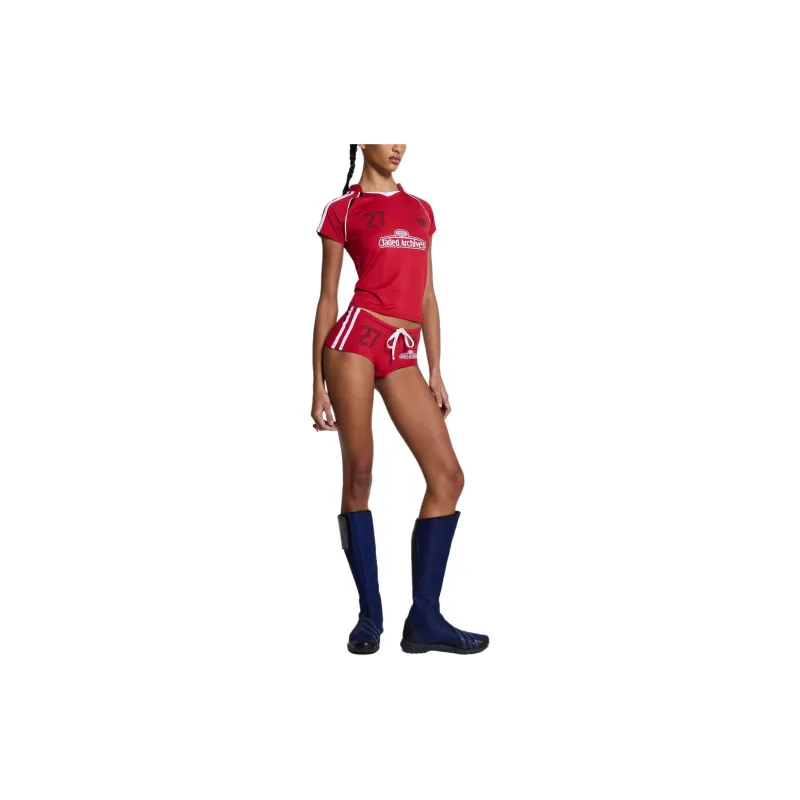 Jaded London x 2000Archives SS24 Sports Shorts Women's Red-3