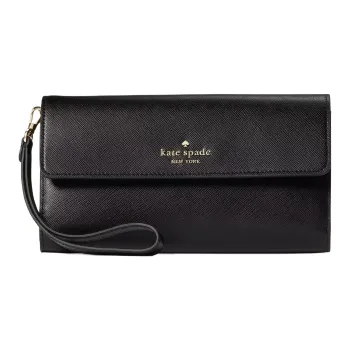Kate Spade Saffiano Leather Clutch Women's Black