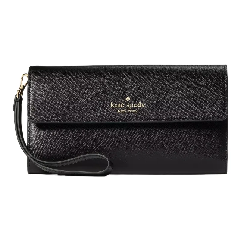 Kate Spade Saffiano Leather Clutch Women's Black-0