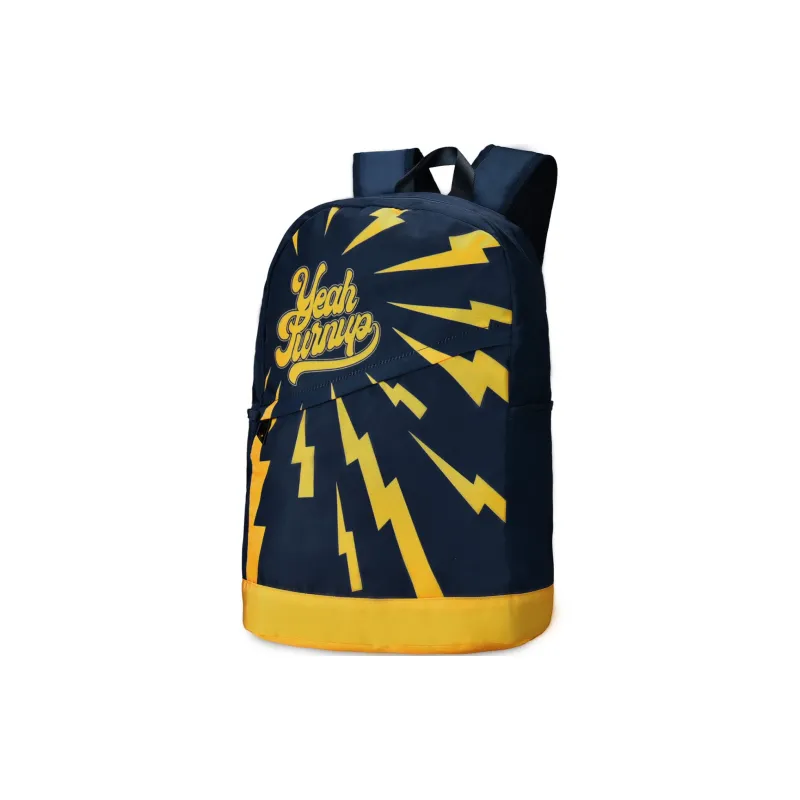 TURN UP Polyester Backpack Regular Unisex Navy Blue-1