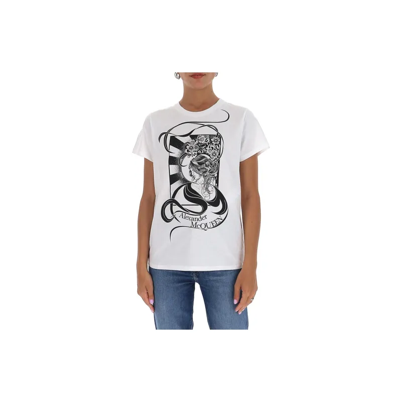 Alexander McQueen T Shirts Women's White-2