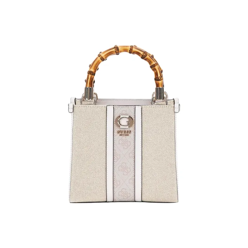 GUESS Cotton Shoulder Bag Crossbody Bag Handbag Mini Women's Cream-0