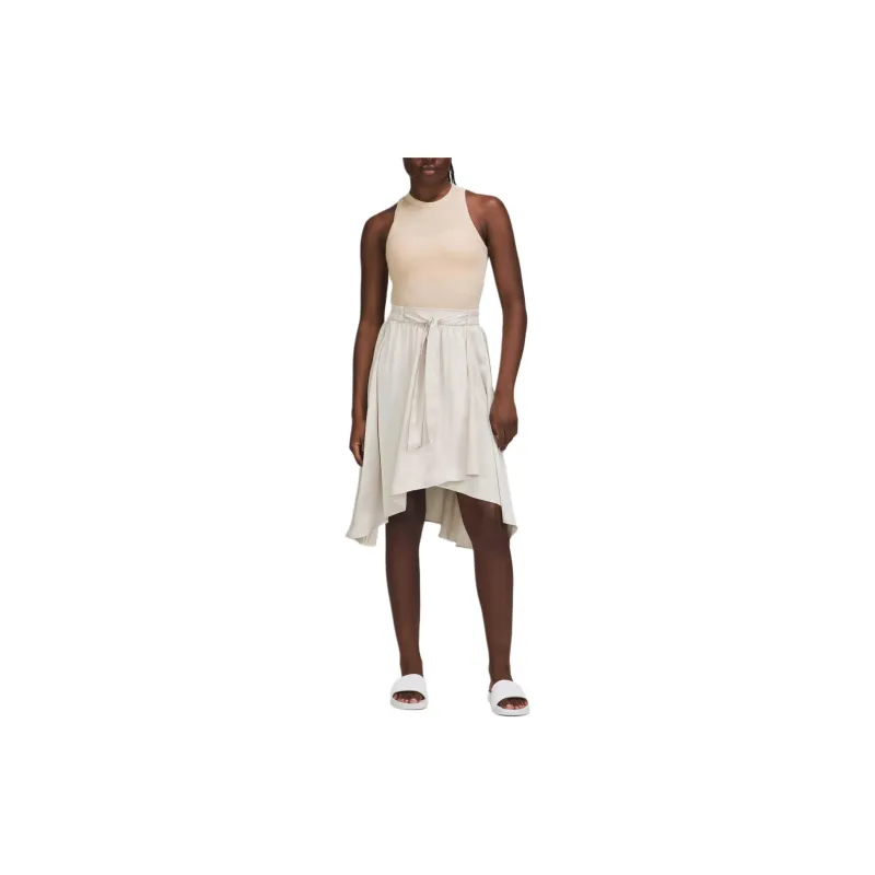 Lululemon Midi Length Satin Casual Long Skirt Women's-4