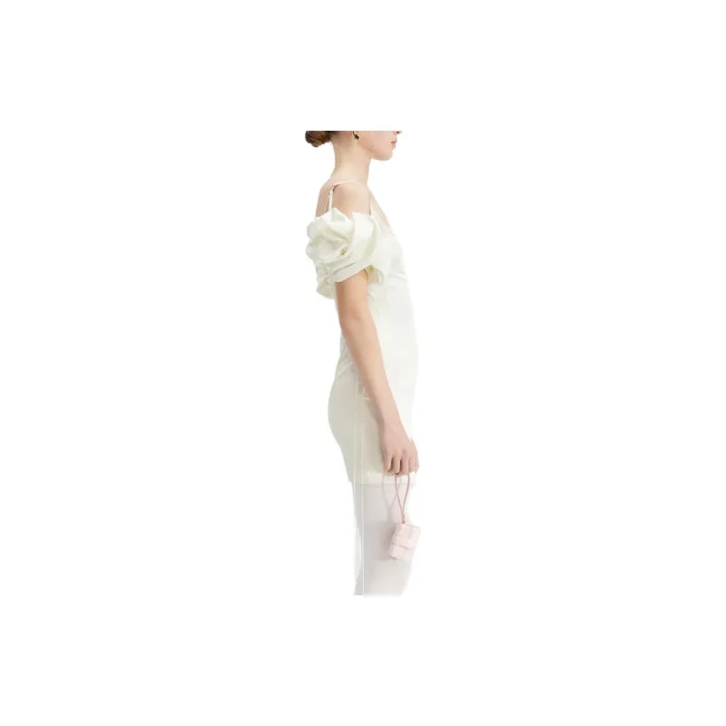 Jacquemus La Mini Robe Chouchou Off White-2