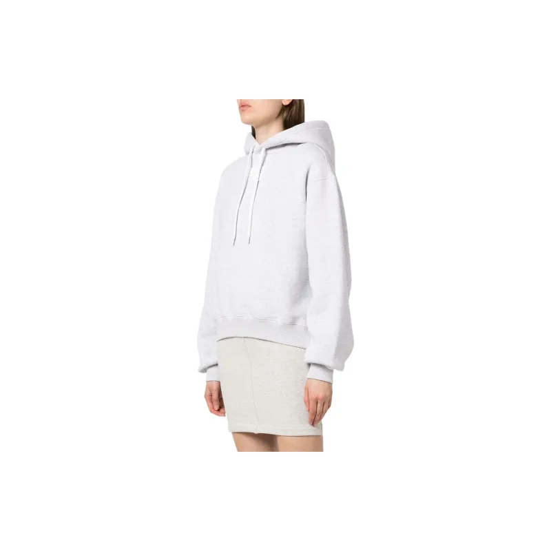 Alexander Wang Rubberised Logo Cotton Hoodie-3