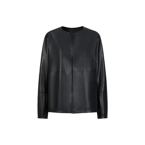 JZ. ANNAKRO Leather Jackets Women's Plain Black