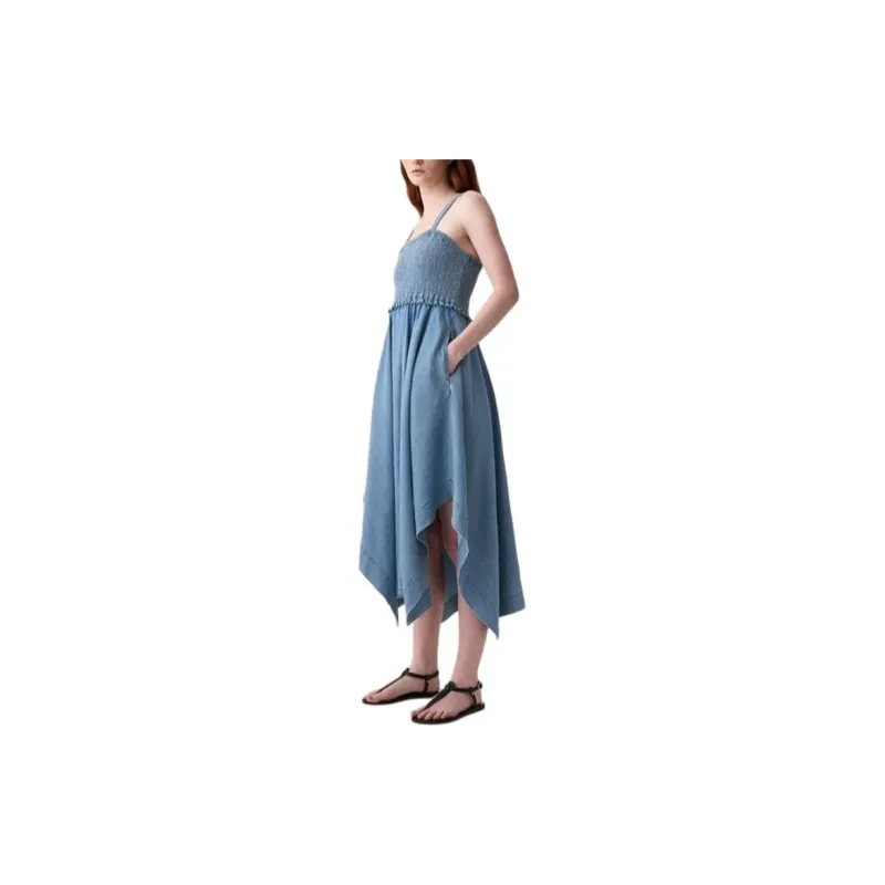 GAP Slip Dresses Women's Medium Bright Blue-3