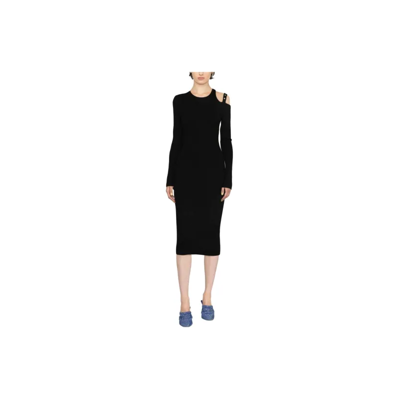 Blumarine Eyelet Detailed Ribbed Dress-2