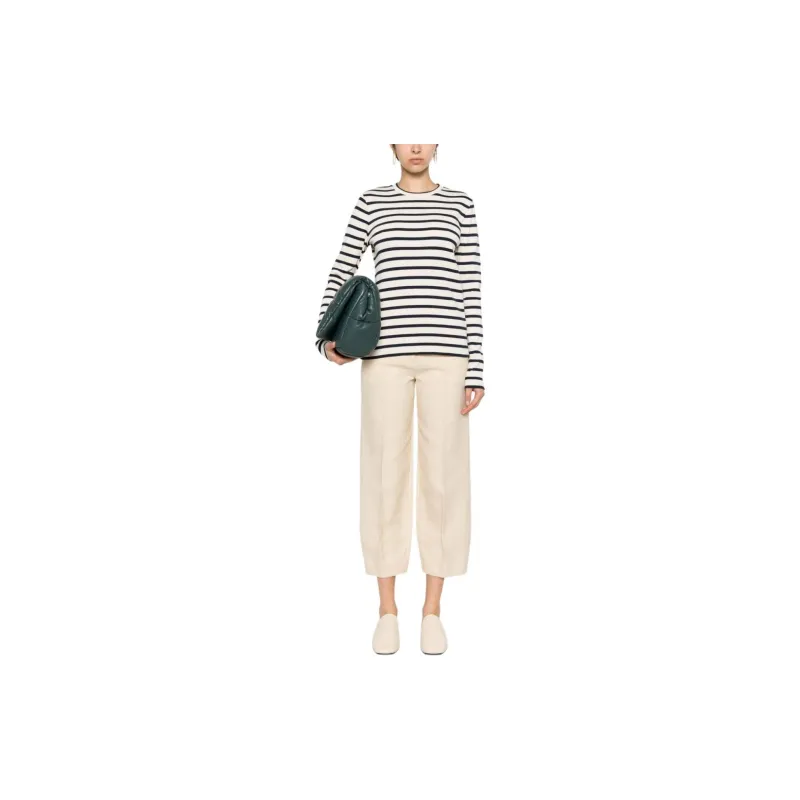 JIL SANDER Stripe print Cotton T shirt-1