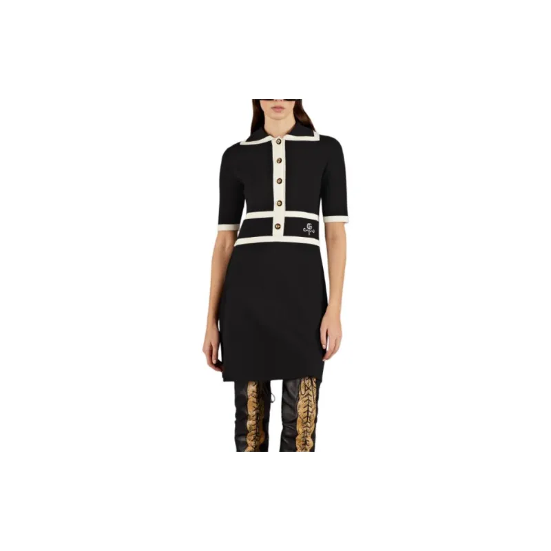 GUCCI Collared Contrast trim Dress-2
