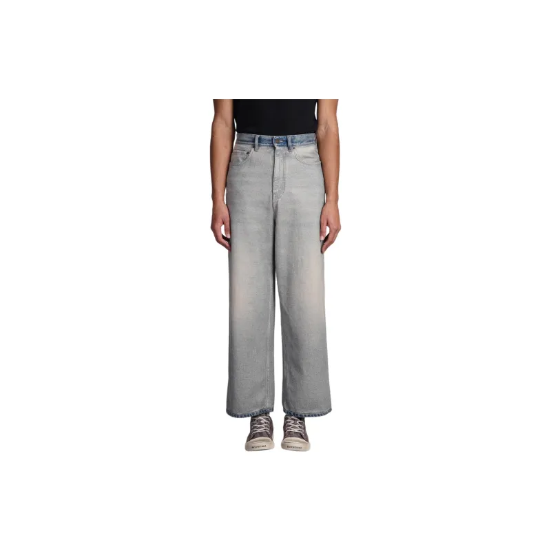 Balenciaga Logo Patch Oversized Jeans-2