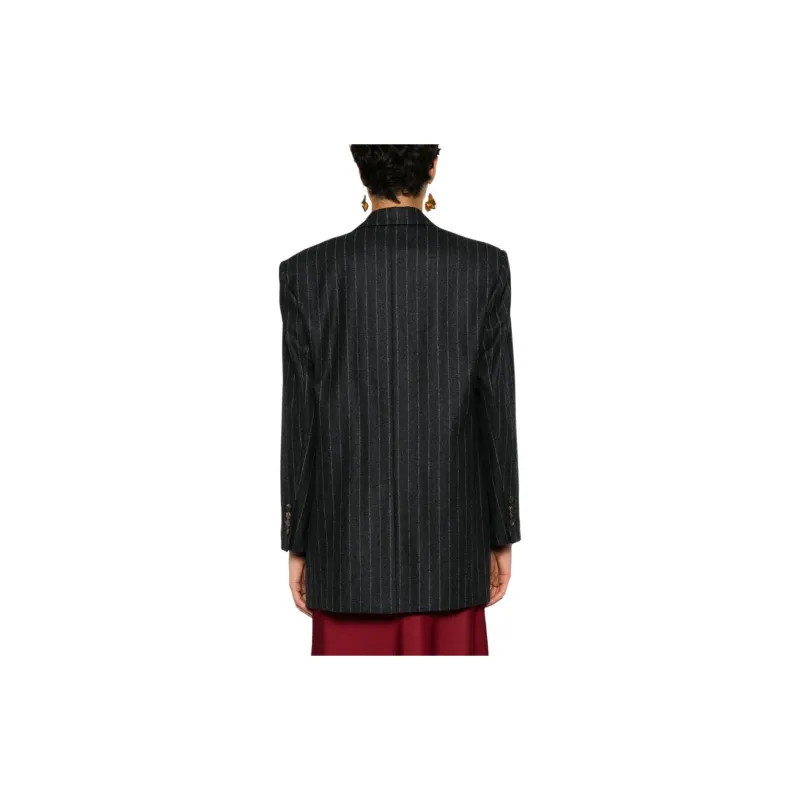 Brunello Cucinelli Pinstripe Single Breasted Blazer-2