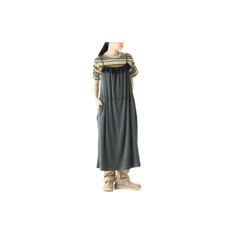 Beams Slip Dresses Women's Dark Gray-2