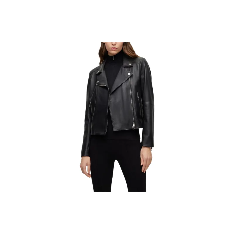 HUGO BOSS Zipped Leather Jacket-2