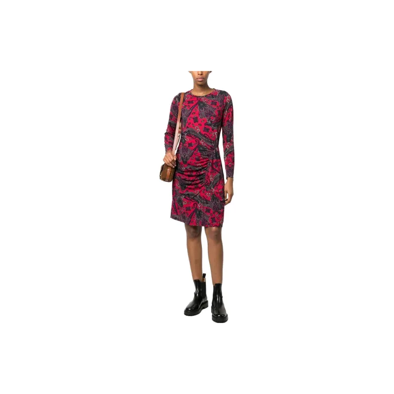 Polo Ralph Lauren Long Sleeved Dress Women's Dark Red-1