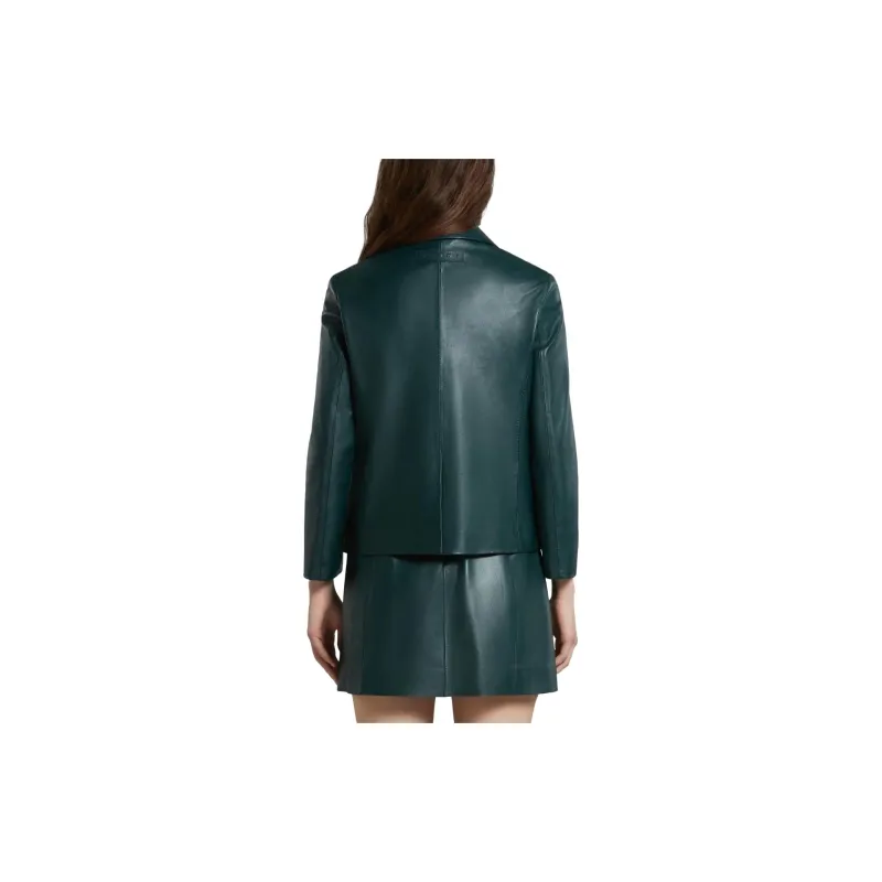 MARNI Single-breasted Leather Blazer-3
