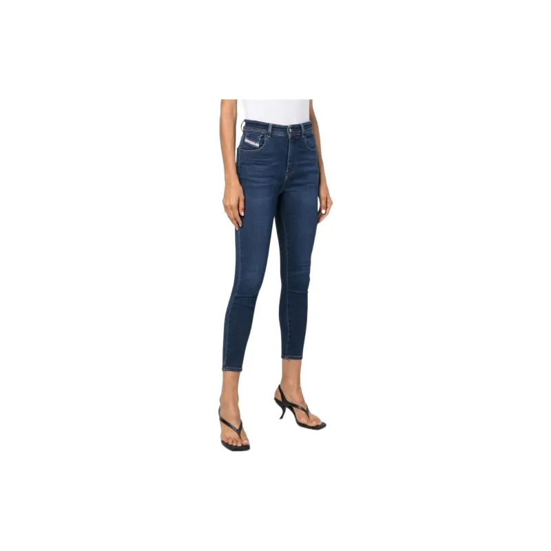 DIESEL Logo Patch Straight Cut Jeans-3