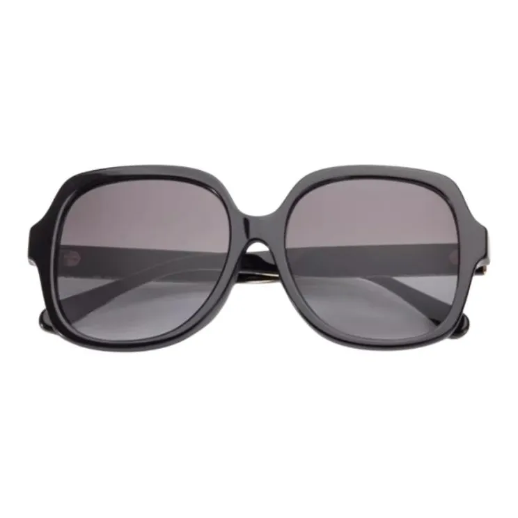 COACH Plate Frame Square Sunglasses Unisex Black-1