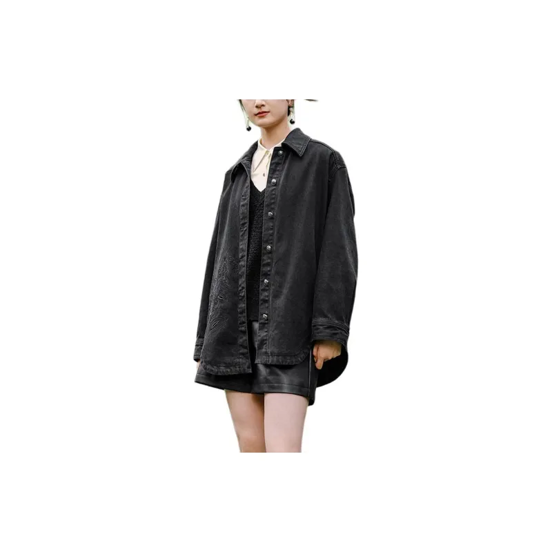Inman Denim Jacket Women's Denim Black-1