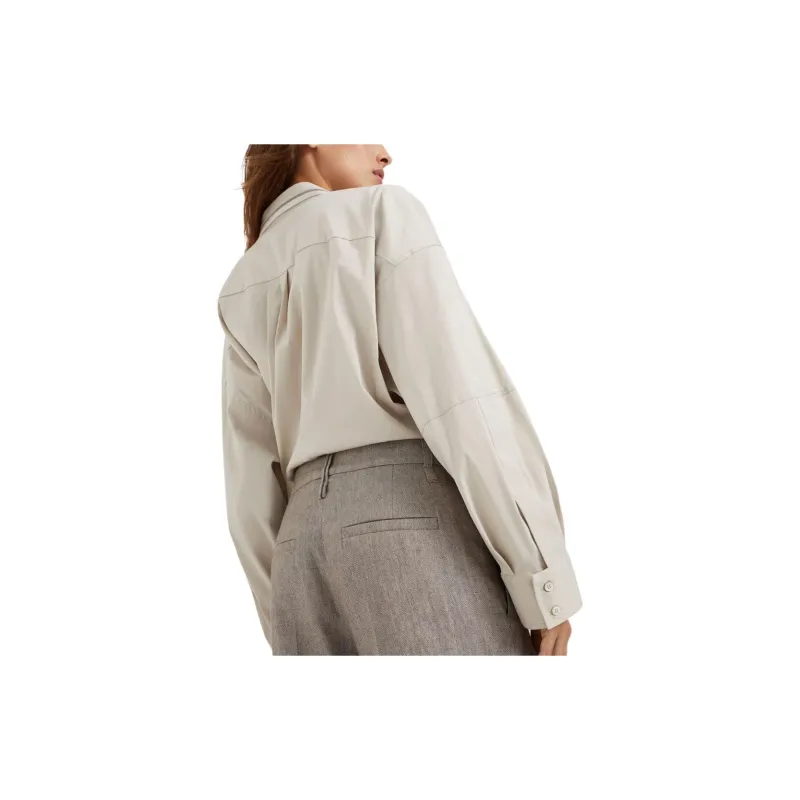 Brunello Cucinelli Lurex Wide Leg Trousers-4