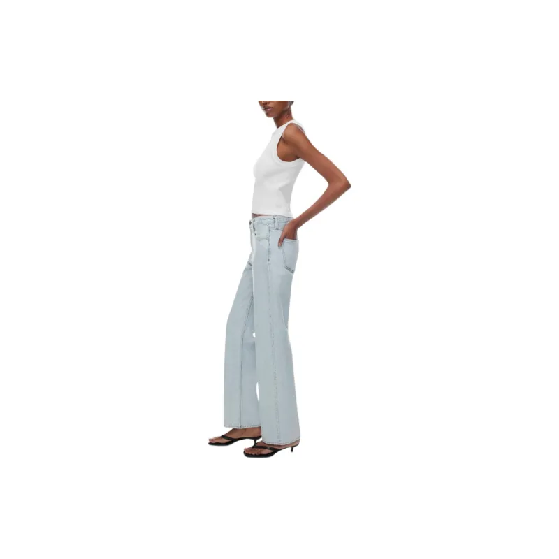 ARITZIA Denim Forum The '90s Lggy Lo-Rise Baggy Jean Jeans Women's Bleach Bleu/White Blue-3