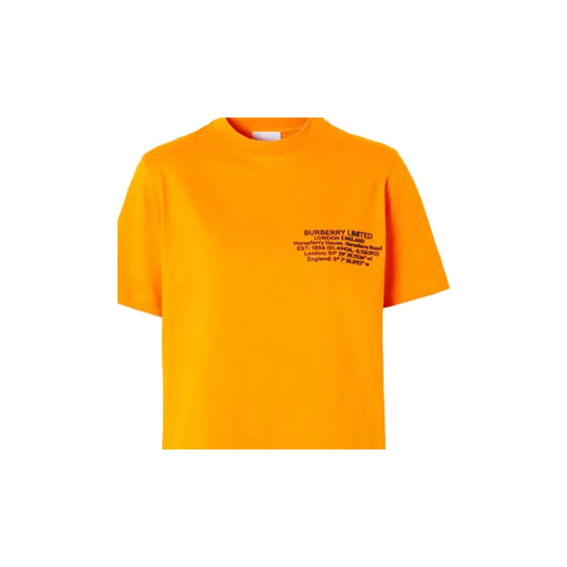 Burberry T Shirt Women's Orange-4