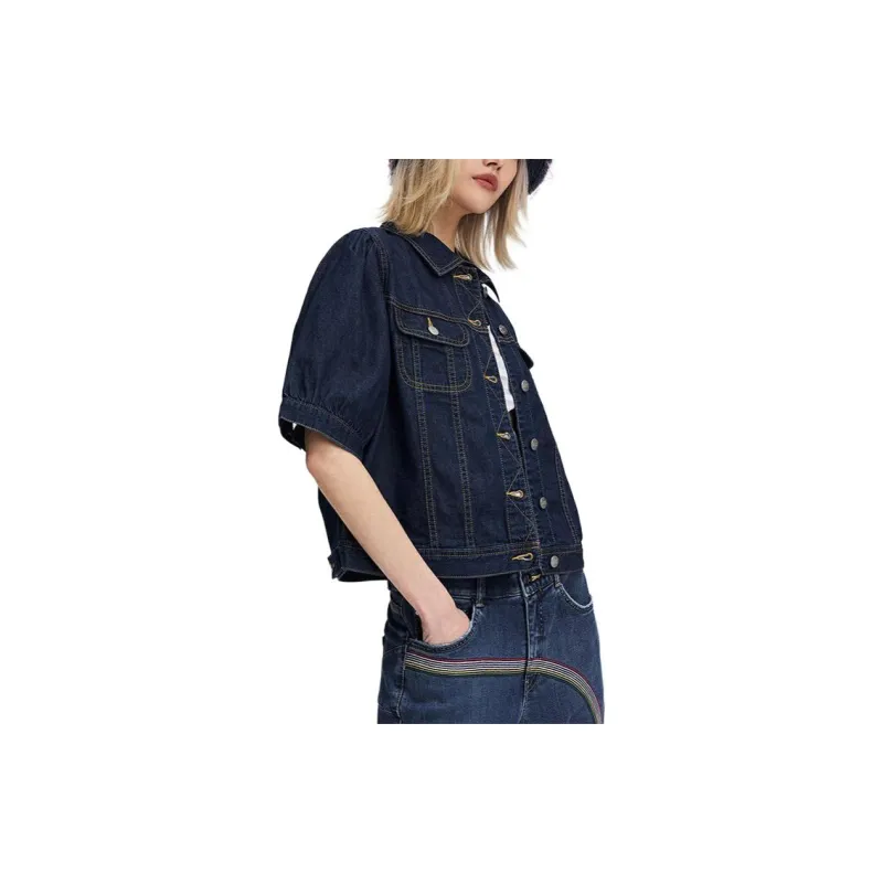 Lee Denim Jacket Women's Dark Blue-3