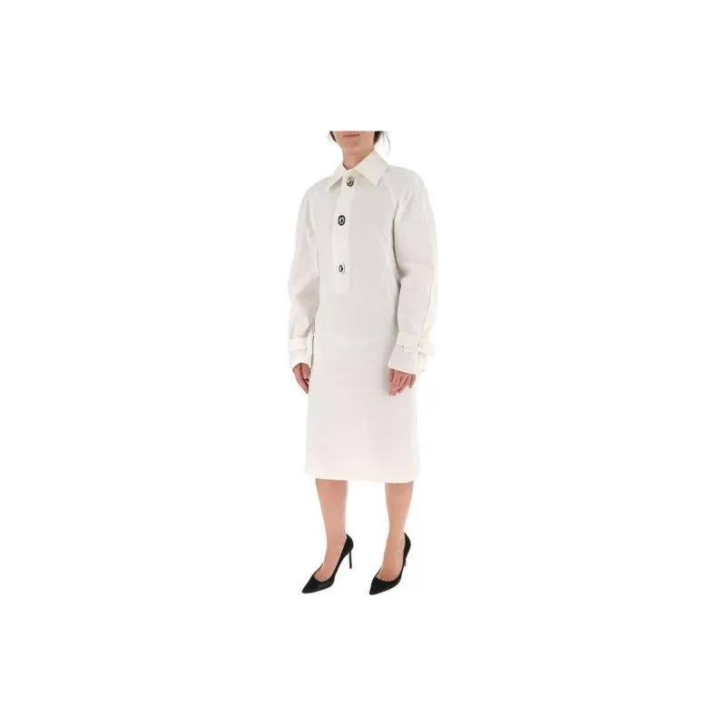 Bottega Veneta Long Sleeved Dresses Women's White-2
