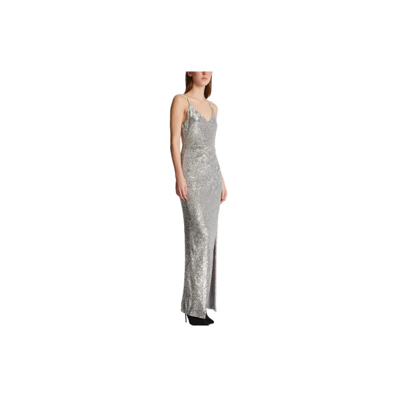 BALMAIN Slip Dresses Women's Silver-4