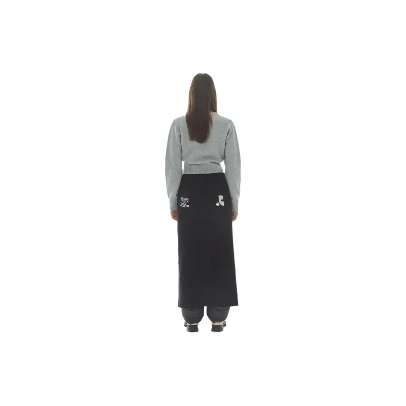 Rest&Recreation WOOL V NECK CROPPED KNIT Sweater Women's GREY/Gray-3