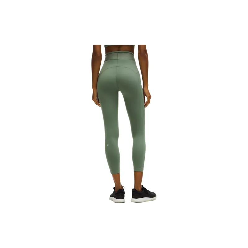 Lululemon License To Train Collection High-Rise Everlux™ Sports Pants 25' Women's Gray Eucalyptus Color-1