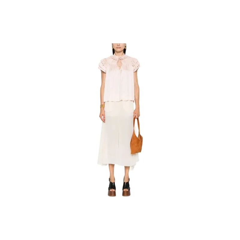Ulla Johnson Liv Plissé-effect Blouse-1