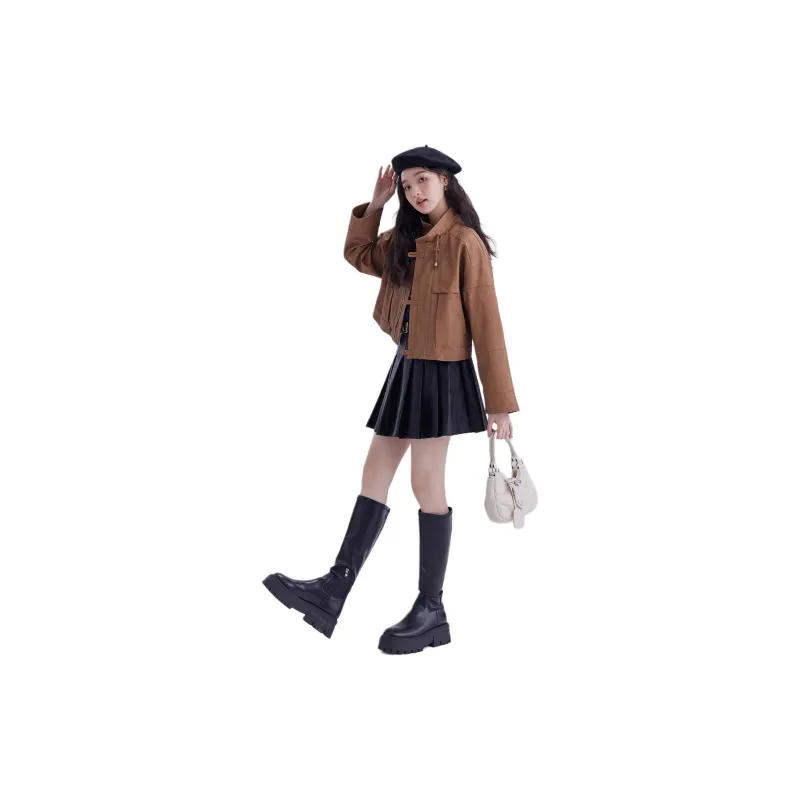 DEAR DEER PUFF Jackets Coats Women's Brown-1