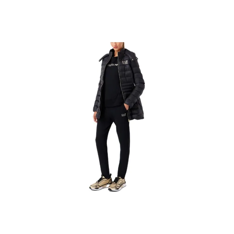 EMPORIO ARMANI Logo print Hooded Padded Coat-3