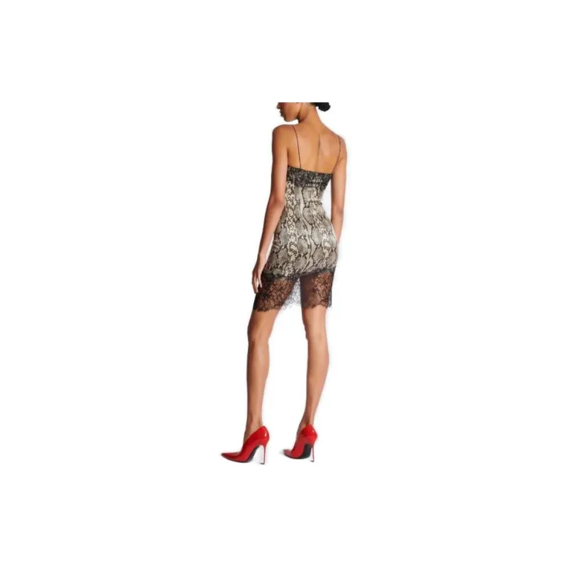 BALMAIN Python print Lace Minidress-2