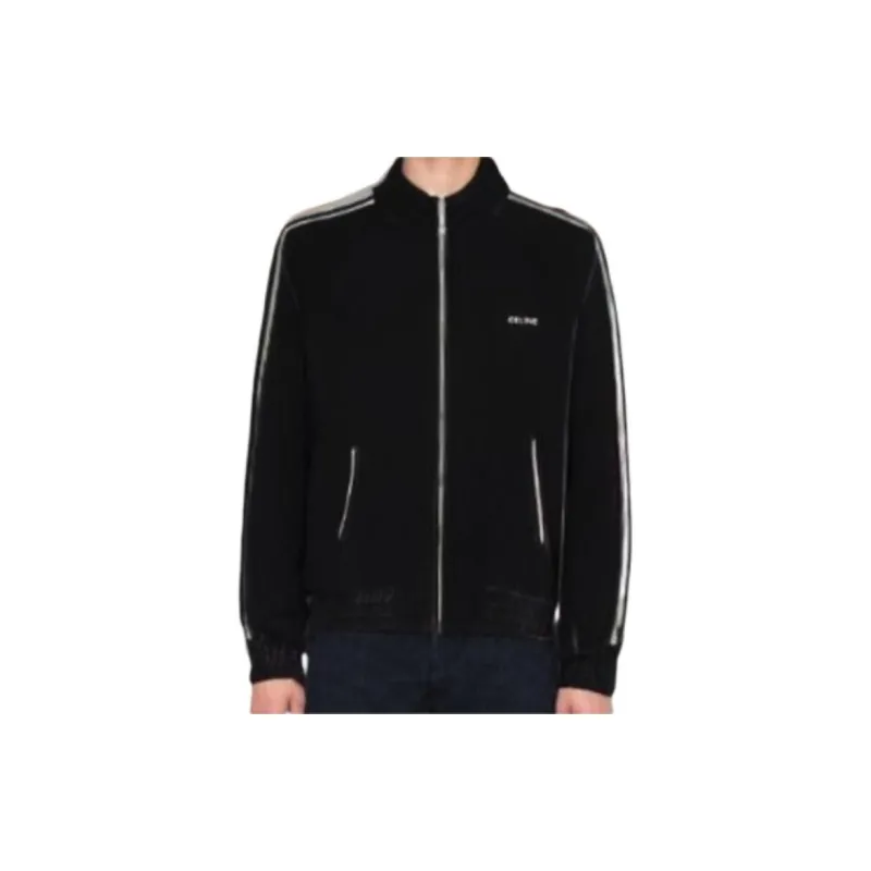 CELINE Velvet Jersey Tracksuit Jacket-2