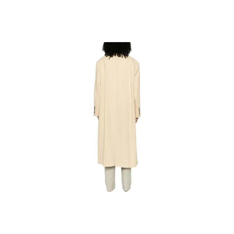 AMIPARIS Wide lapels Double breasted Long Coat-3