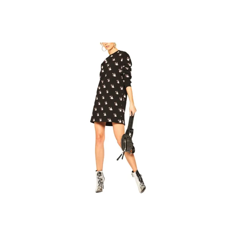 McQ Alexander McQueen Long Sleeved Dress Women's Black-1