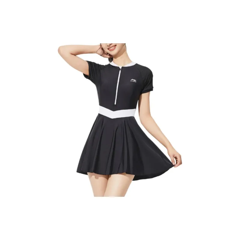 LiNing One piece Swimsuit Women's Black-4