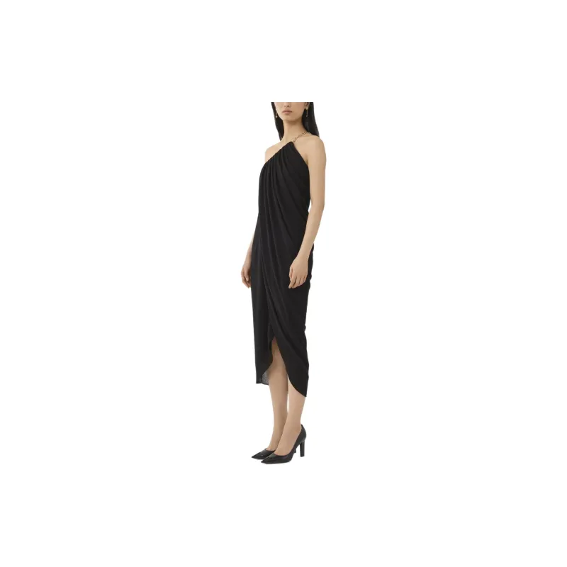 Chloé One shoulder Wool Midi Dress-3