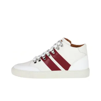 BALLY High Top Stylish Skateboarding Shoes Unisex White