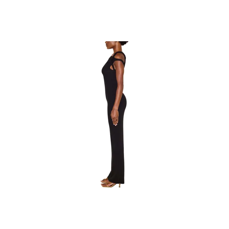 Khy DROP 004 Sueded Stretch Twist Maxi Dress Short Sleeved Dress Women's Black-6