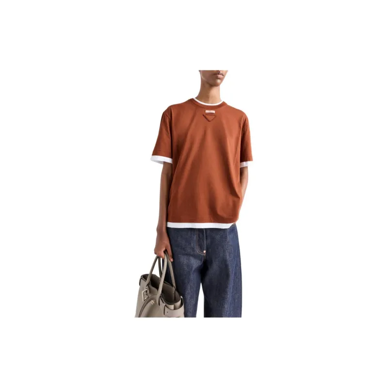 PRADA Layered Crewneck T Shirt-2