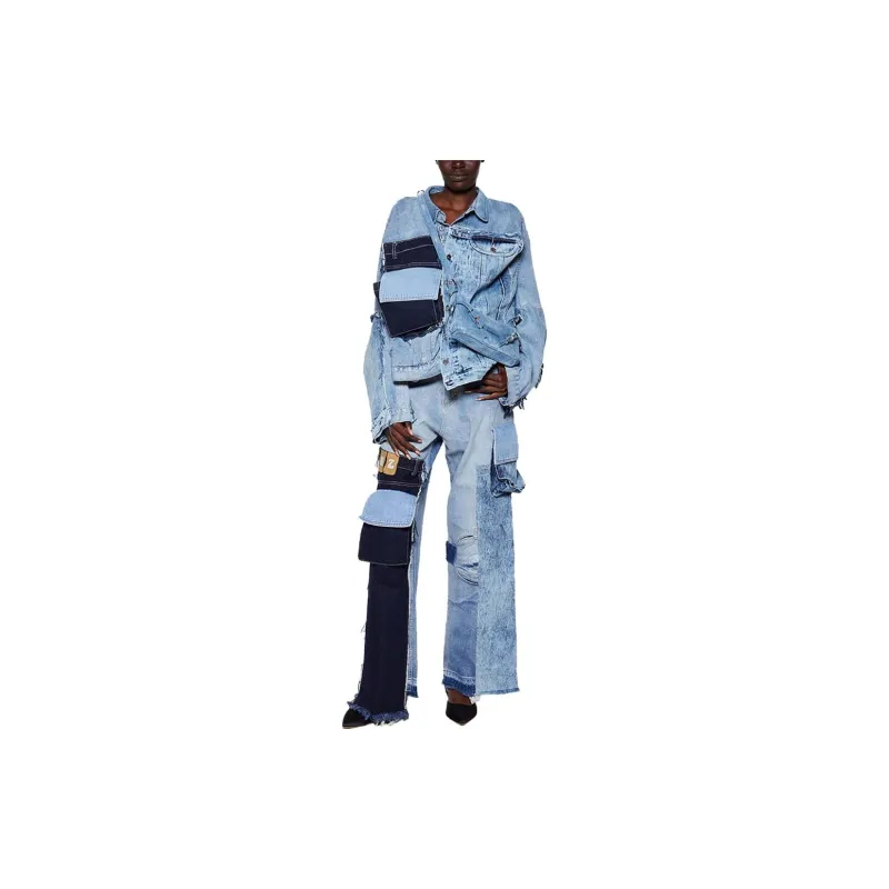 NATASHA ZINKO Denim Jacket Women's Light Blue-1