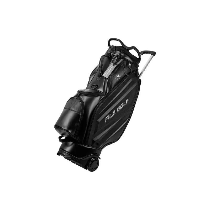 FILA Polyurethane Bonded Synthetic Leather Golf Bag Handbag Regular Men's Pitch Black-3